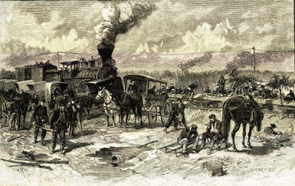 Detail of After the Battle of Seven Pines, June 1862 by American School