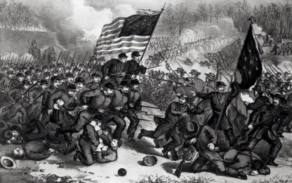 Detail of The Second Battle of Bull Run, Fought 29th August 1862, pub. by Currier and Ives by American School