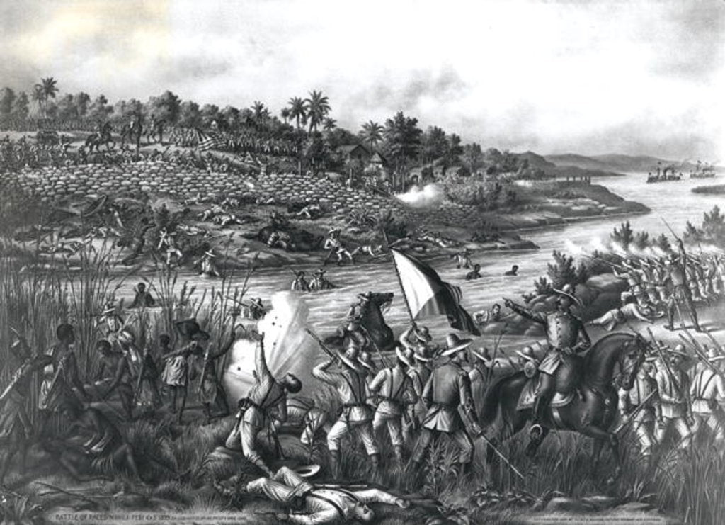 Detail of Battle of Paceo, Philippines, 4th-5th February 1899 by American School