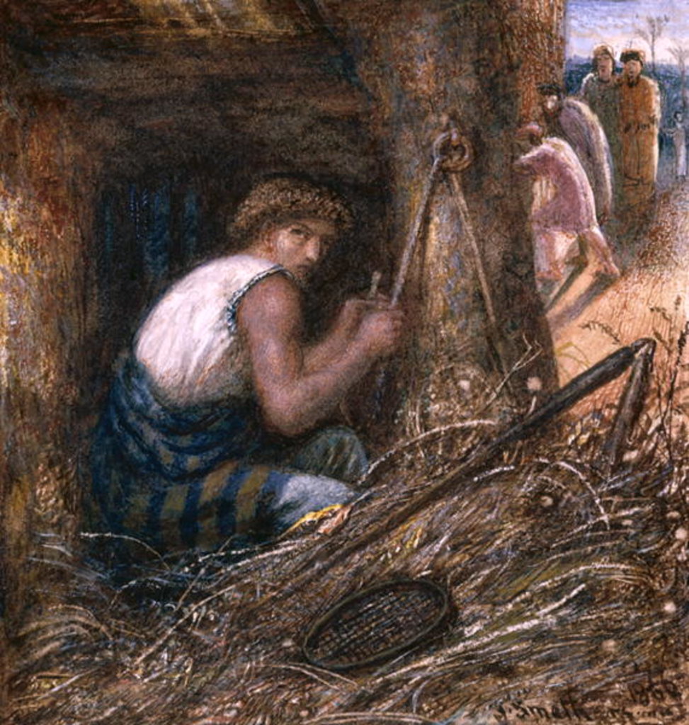 Detail of Saul Hiding among the Stuff, 1866 by James Smetham