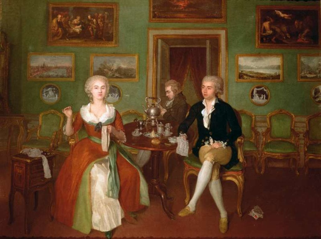 Detail of View of a drawing room, c.1780 by Philip Reinagle