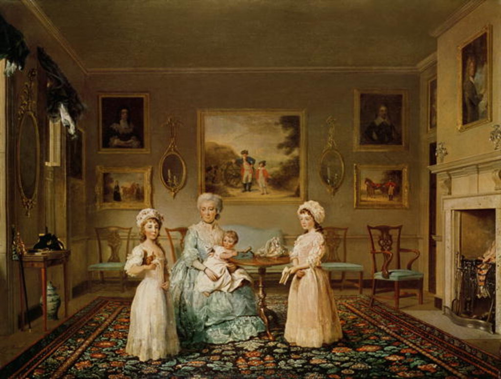 Detail of Mrs Congreve and her children in their London drawing room, 1782 by Philip Reinagle