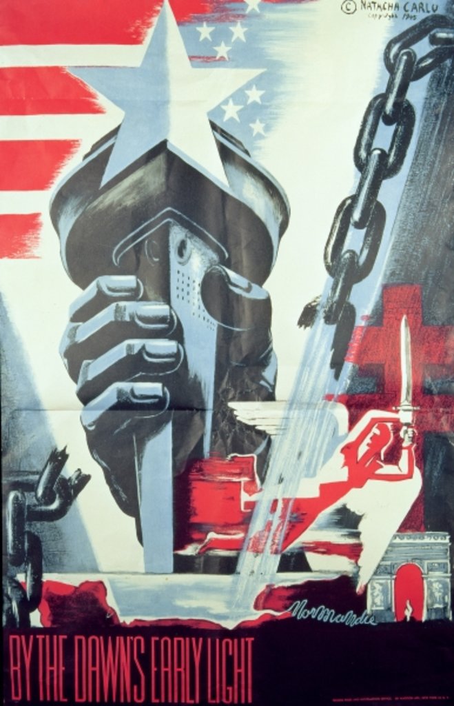 Detail of `By the Dawn's Early Light', Poster Pub. by the French Press and Information Service, 1945 by Anonymous