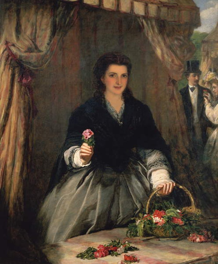Detail of The Flower Seller, 1865 by William Powell Frith