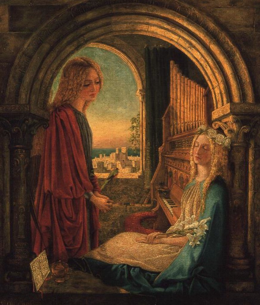 Detail of Annunciation, 1859 by Charlotte E. Babb