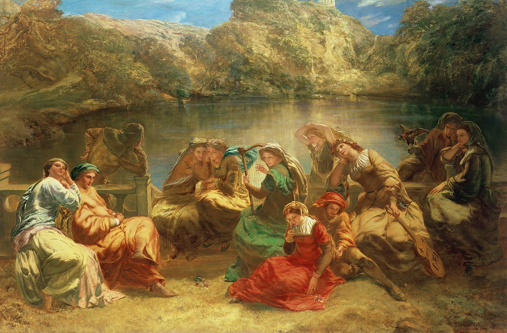 Detail of The Seventh day of the Decameron by Paul Falconer Poole