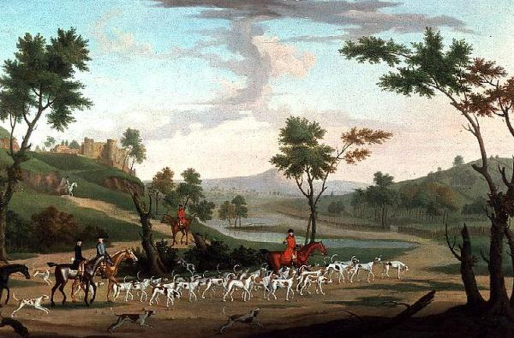 Detail of Hunting Scene on the Gallop by J. Francis Sartorius