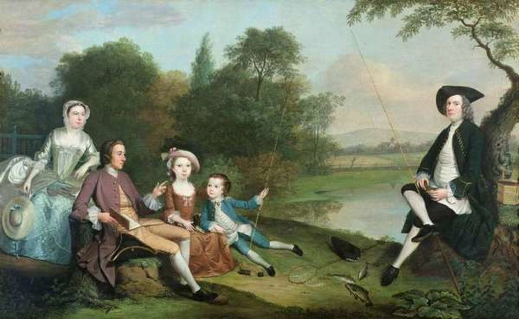 Detail of A family of Anglers, 1749 by Arthur Devis