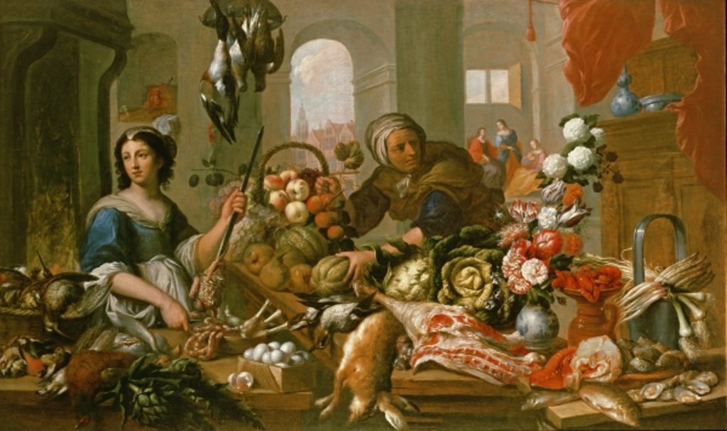 Detail of Martha and Mary by Frans Ykens