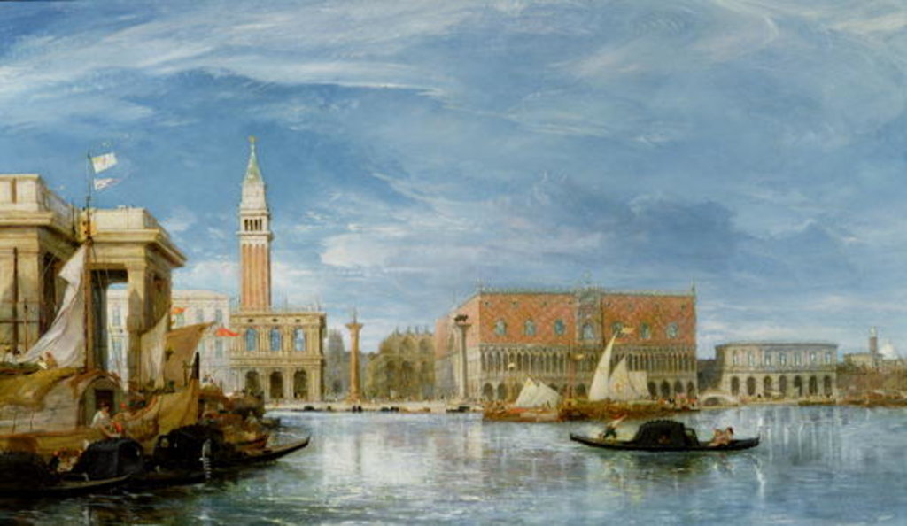 Detail of View of the Molo and the Palazzo Ducale in Venice by James Holland