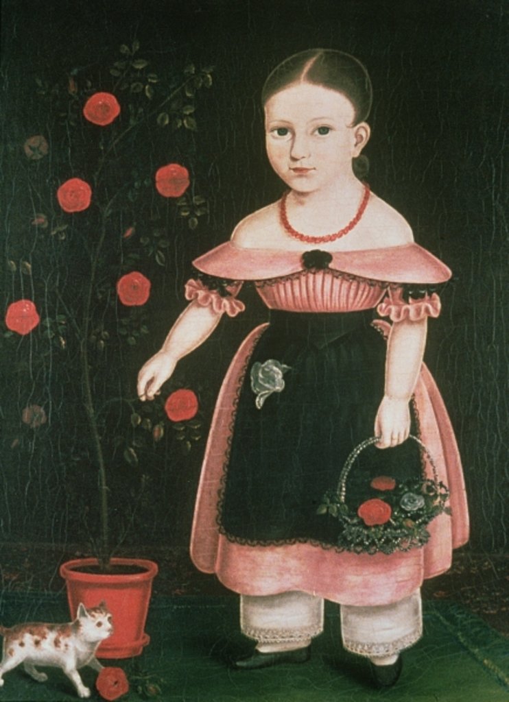 Detail of Little Girl in Lavender, c.1840 by John Bradley