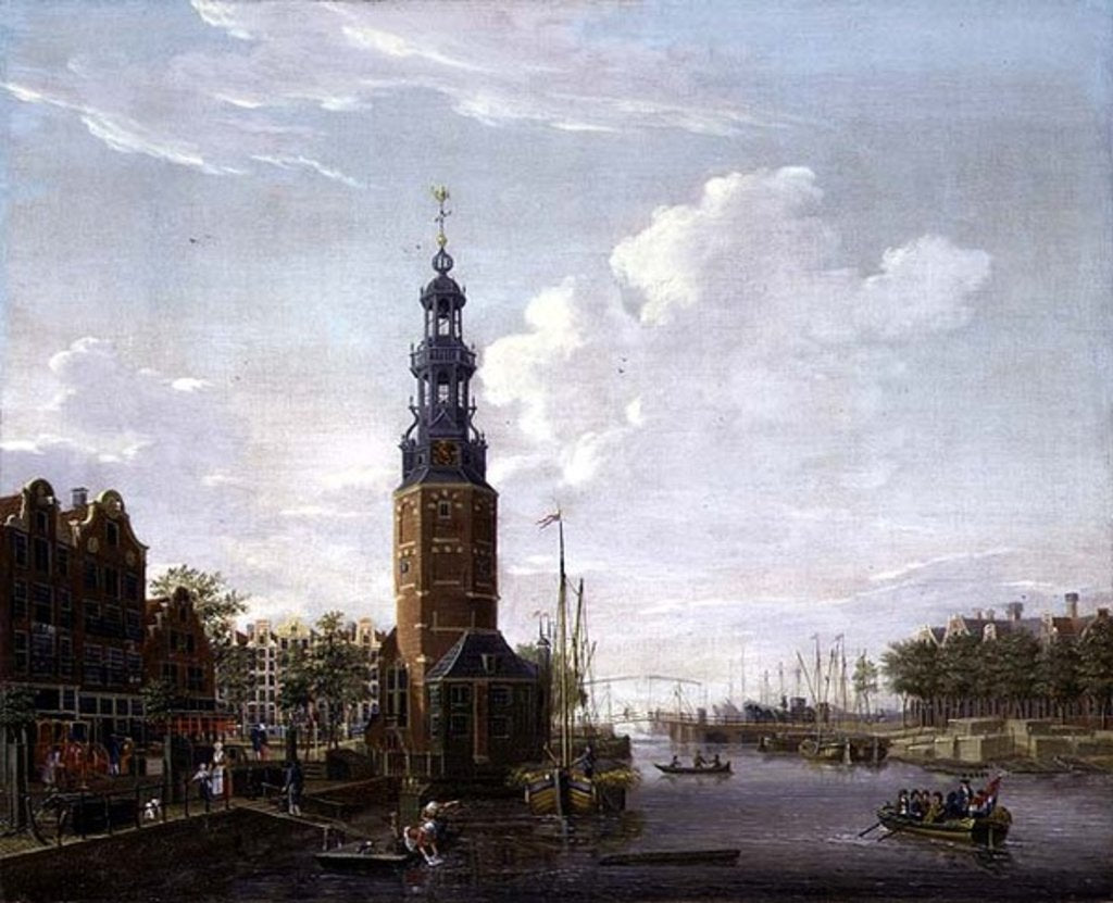 Detail of View of Amsterdam with the Montelbaanstower on the Oude Schans, 1777 by Isaak Ouwater