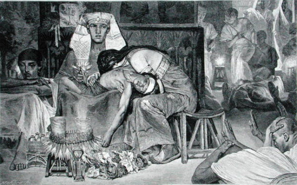 Detail of The Death of the Firstborn, 19th century by Carl Friedrich Heinrich Werner