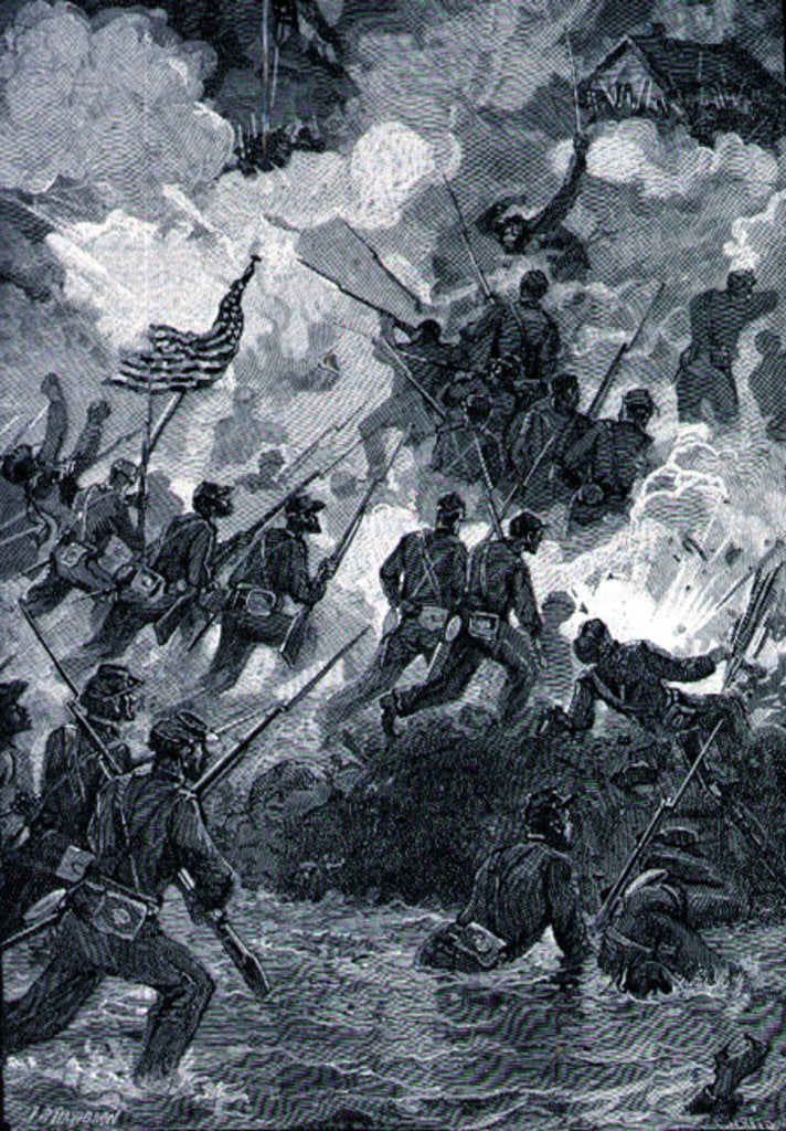 Detail of The Night Assault on Battery Wagner, July 18th 1863 by Julian Oliver Davidson