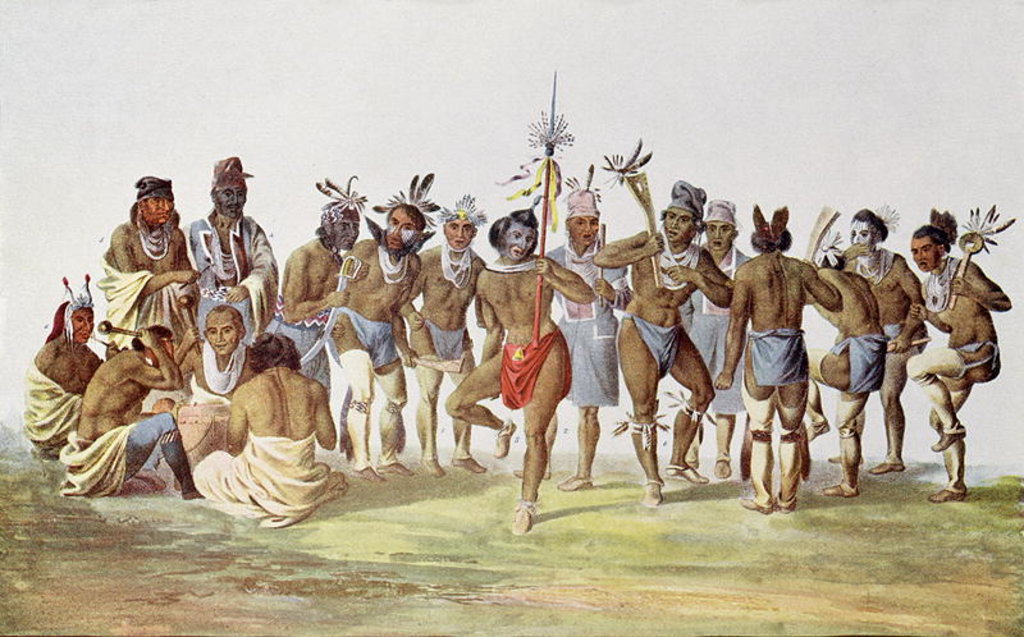 Detail of War Dance of the Sauks and Foxes by American School