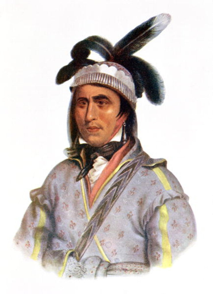 Detail of Opothle-Yoholo, a Creek Chief, 1825 by Charles Bird King