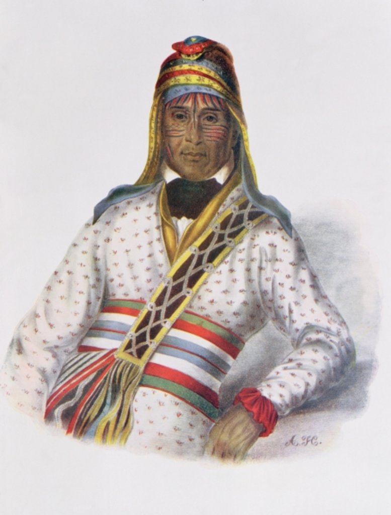 Detail of Yoholo-Micco, a Creek Chief, 1825 by Charles Bird King