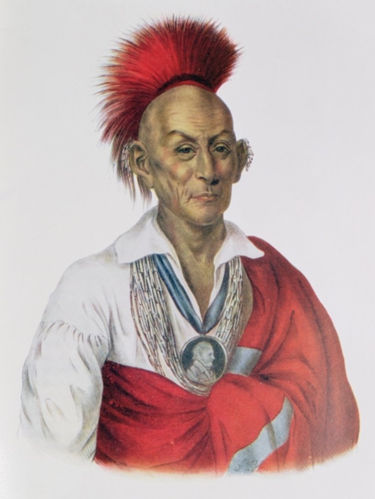Detail of Ma-Ka-Tai-Me-She-Kia-Kiah or Black Hawk, a Sauk Brave, 1837 by Charles Bird King