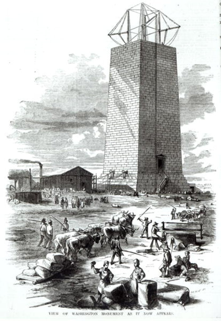 Detail of View of Washington Monument as it now Appears by American School