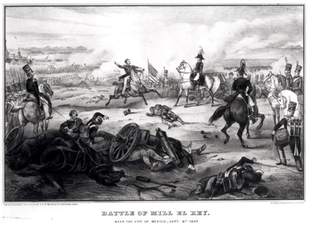 Detail of Battle of Mill El Rey, near the City of Mexico, September 8th 1847 by American School