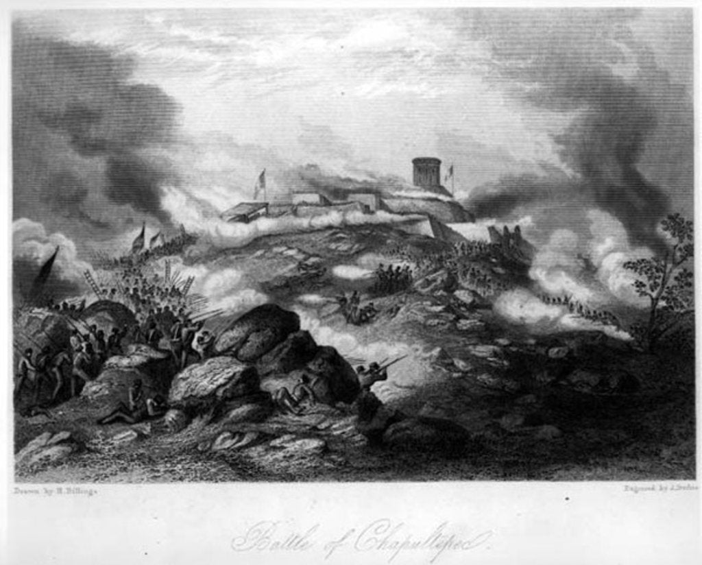 Detail of The Battle of Chapultepec, 1847 by Hammatt Billings