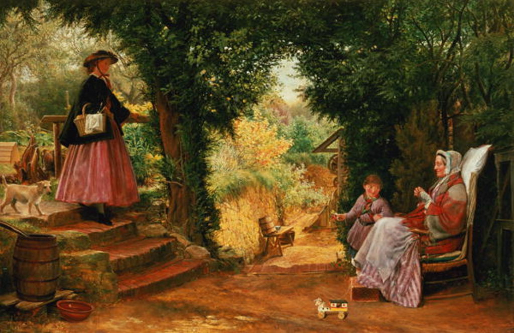 Detail of Young Lady Bountiful by Richard Redgrave