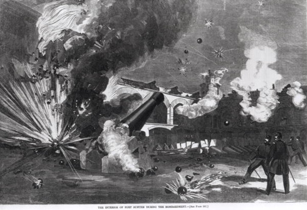 Detail of The Interior of Fort Sumter During the Bombardment, 12th April 1861 by American School