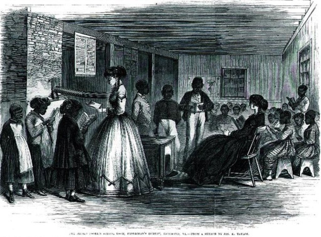 Detail of The Misses Cooke's schoolroom, Freedman's Bureau, Richmond, Va. by American School