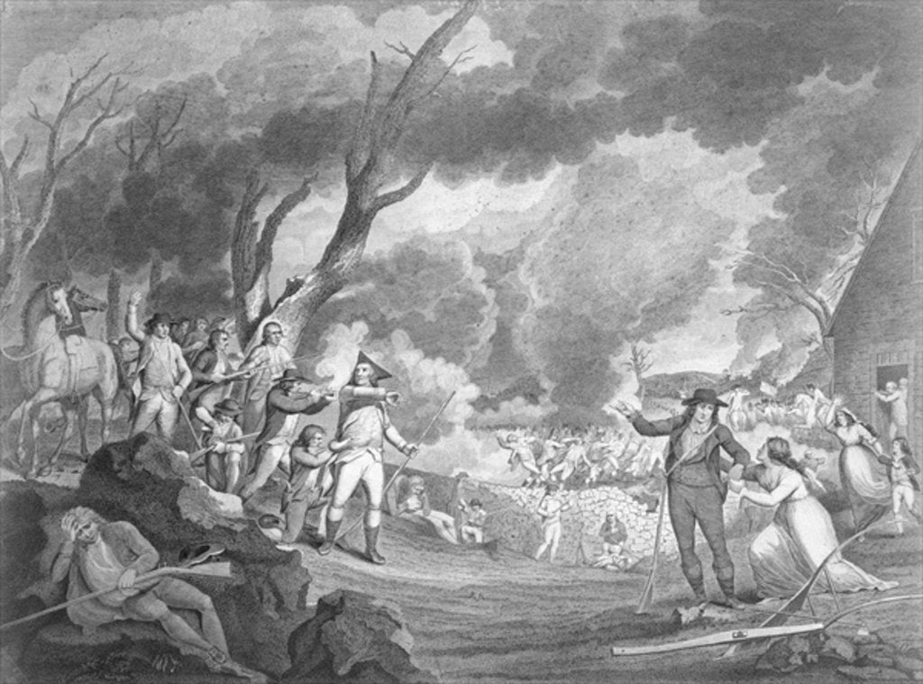 Detail of Battle of Lexington, April 19th 1775 by Elkanah Tisdale