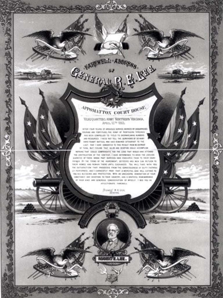 Detail of Farewell Address of General Robert E. Lee by American School