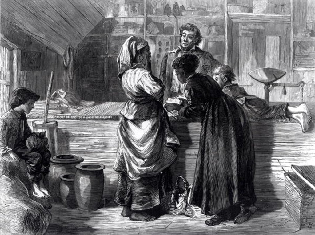 Detail of Interior of a Country Store by American School