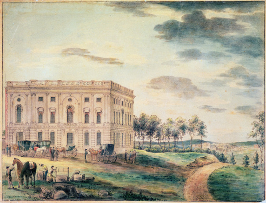 Detail of A View of the Capitol of Washington before it was Burnt Down by the British, c.1800 by William Russell Birch