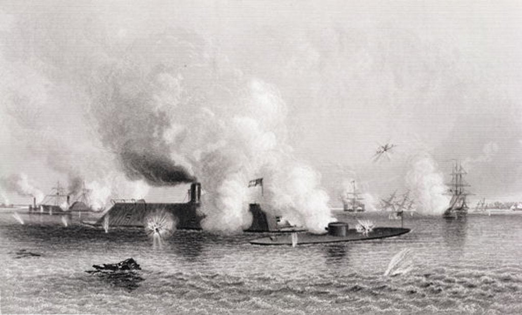 Detail of Engagement between the 'Monitor' and the 'Merrimack', March 9th 1862 by Charles Parsons