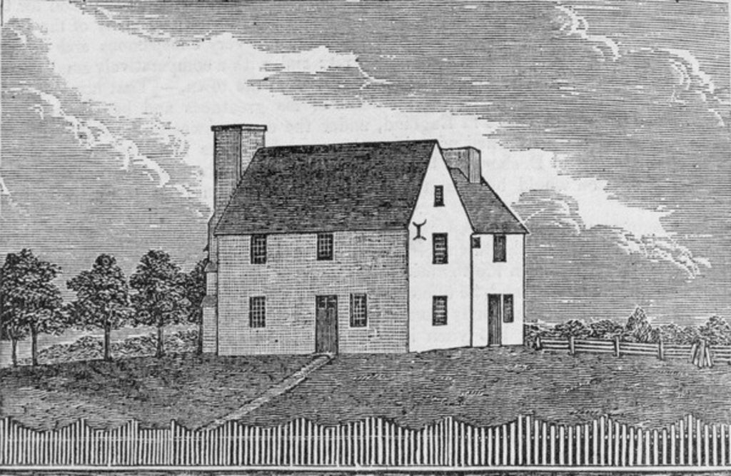 Detail of Ancient House at Guilford, Connecticut by American School