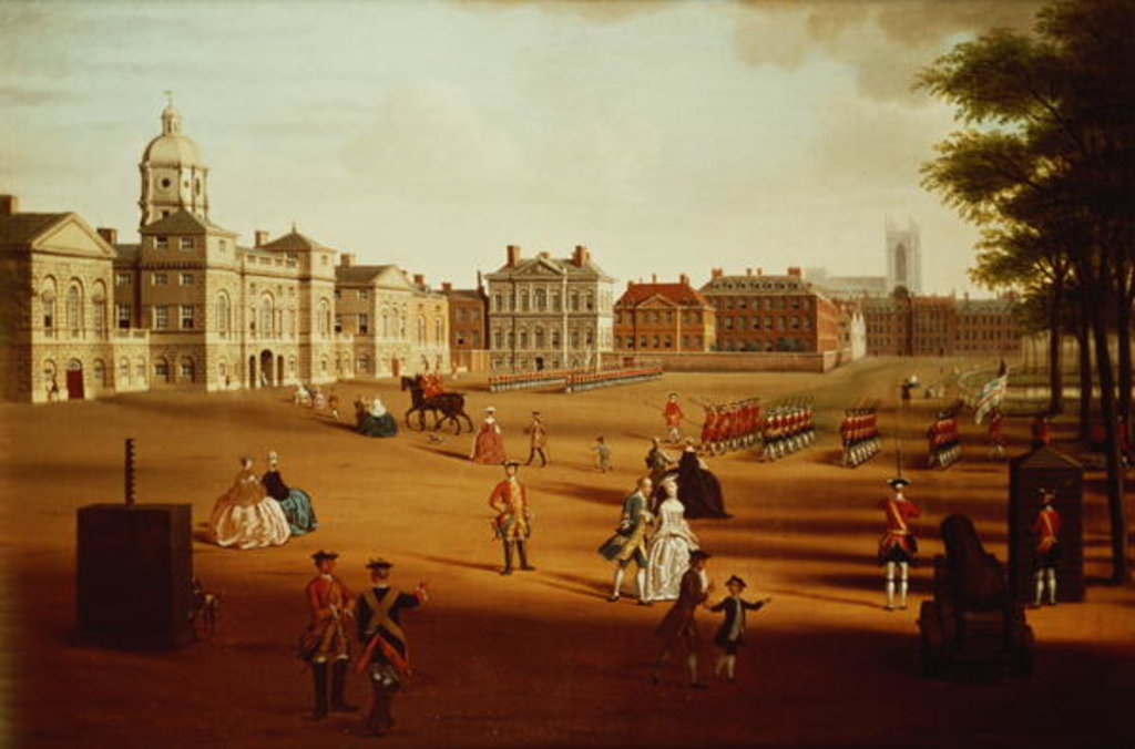 Detail of The 2nd Footguards on Parade at Horse Guards', c.1750 by John Chapman