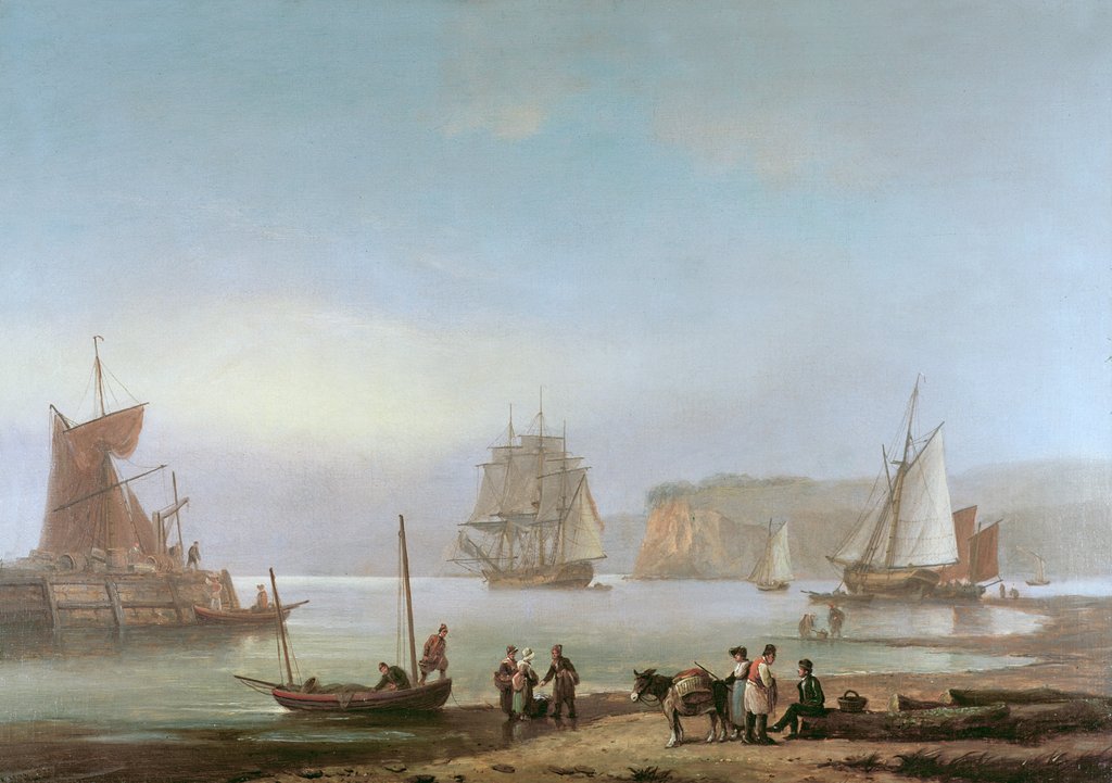Detail of Shipping in an Estuary by Thomas Luny