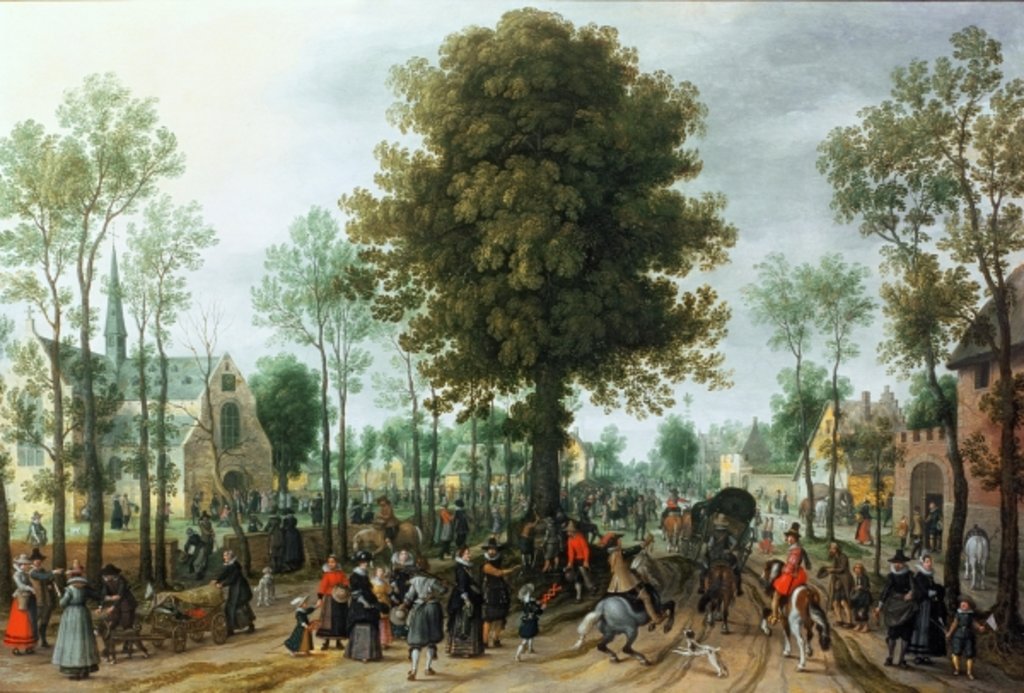 Detail of Frederick V and his bride Elizabeth entering Zeeland, May 1613 by Sebastian Vrancx