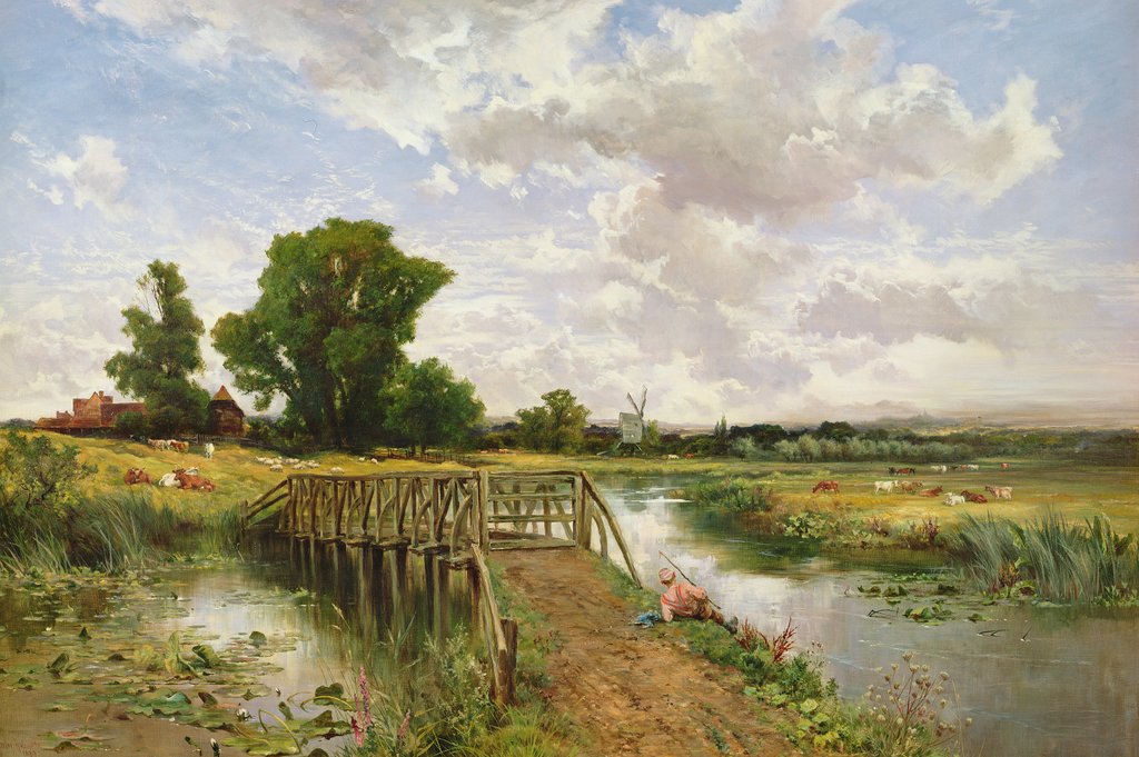 Detail of A Summer's Day, 19th century by Keeley Halswelle