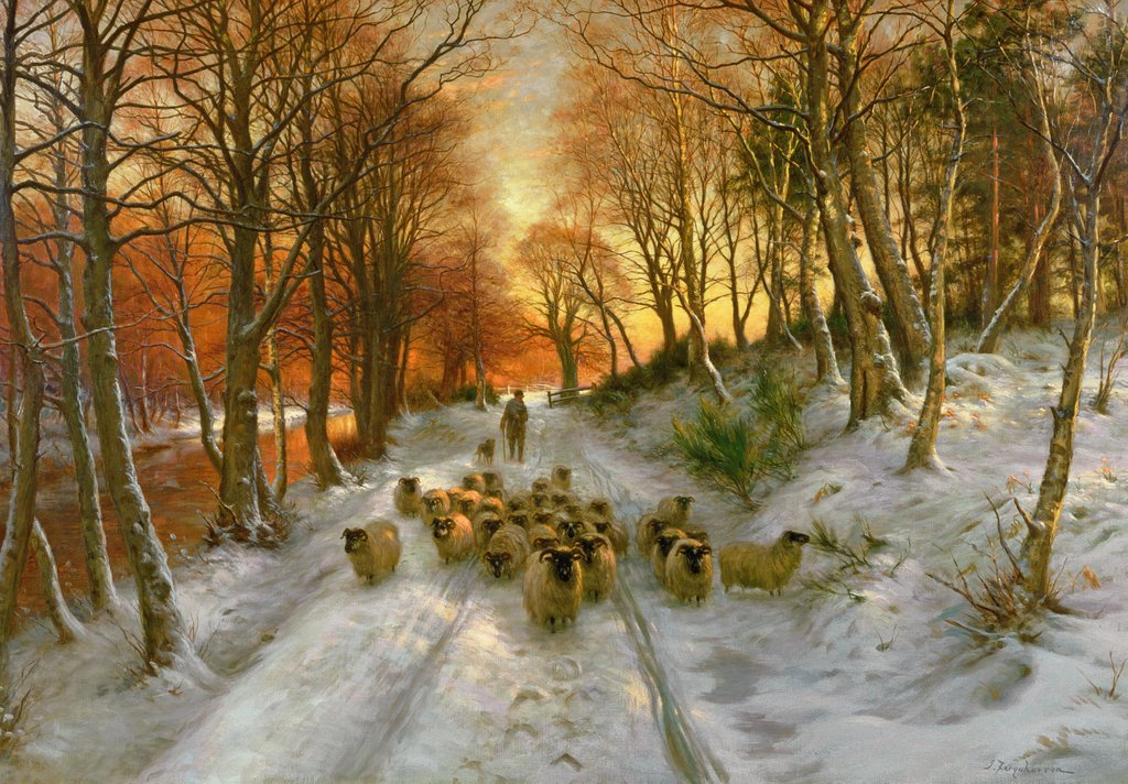 Detail of Glowed with Tints of Evening Hours by Joseph Farquharson