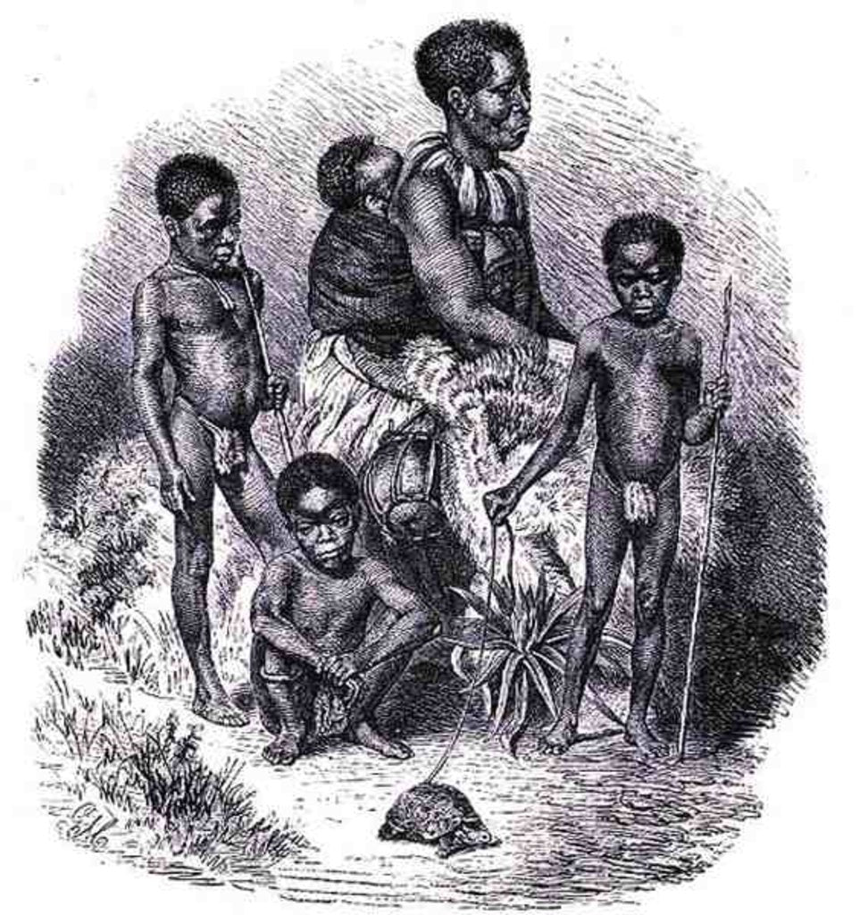 Detail of A Zulu family by English School