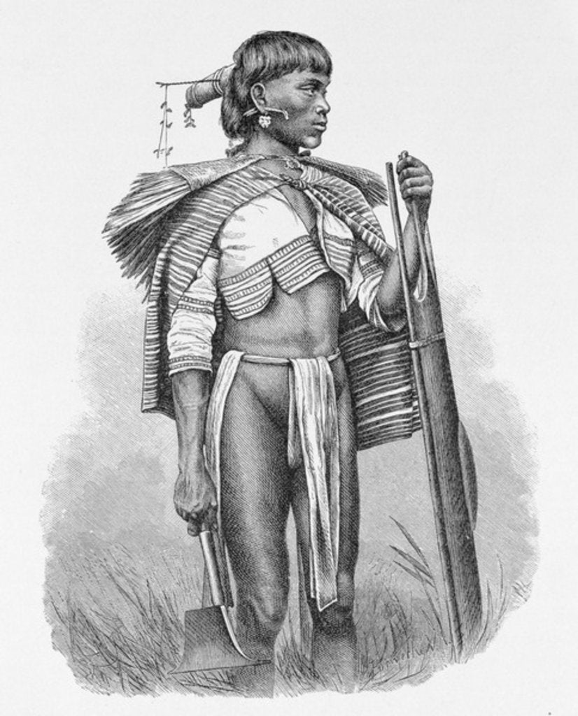 Detail of A calinga of Luzon in the Philippines by English School