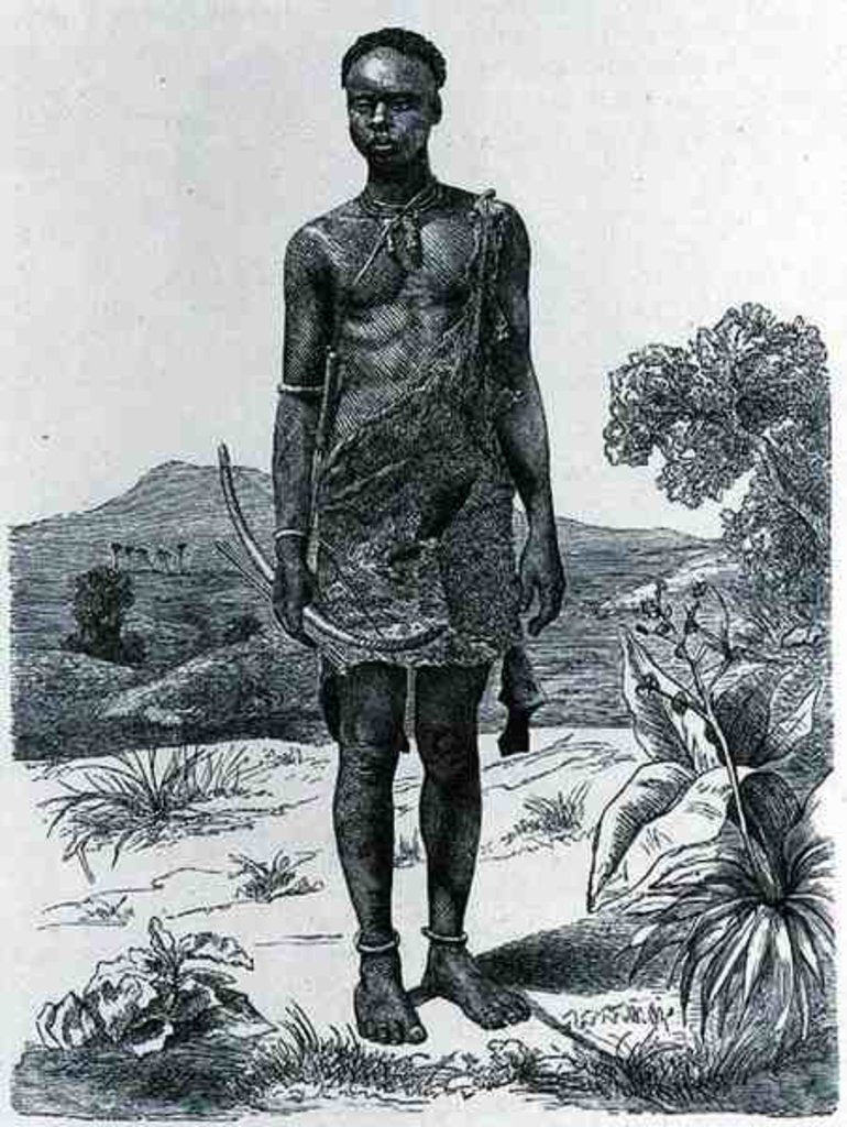 Detail of Madi with bow and arrows by Richard Buchta