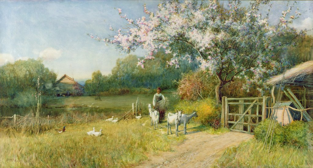 Detail of Springtime by Alfred East