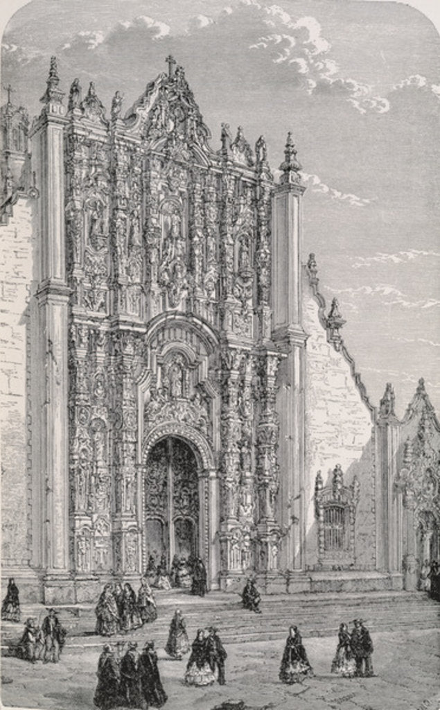 Detail of El Sagrario Metropolitano, Mexico City by French School