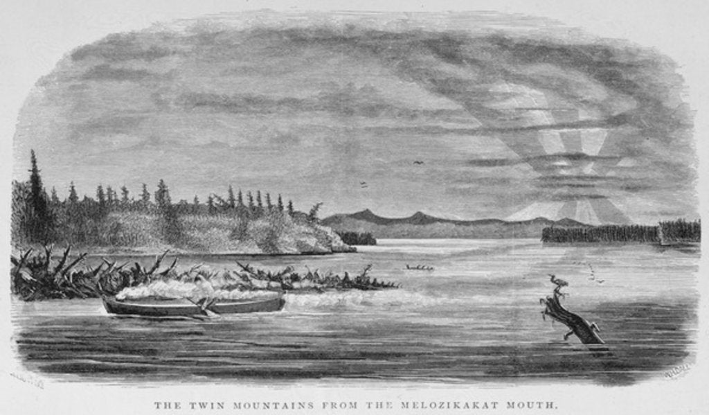 Detail of The Twin Mountains from the Melozikakat Mouth by H. W. Elliot