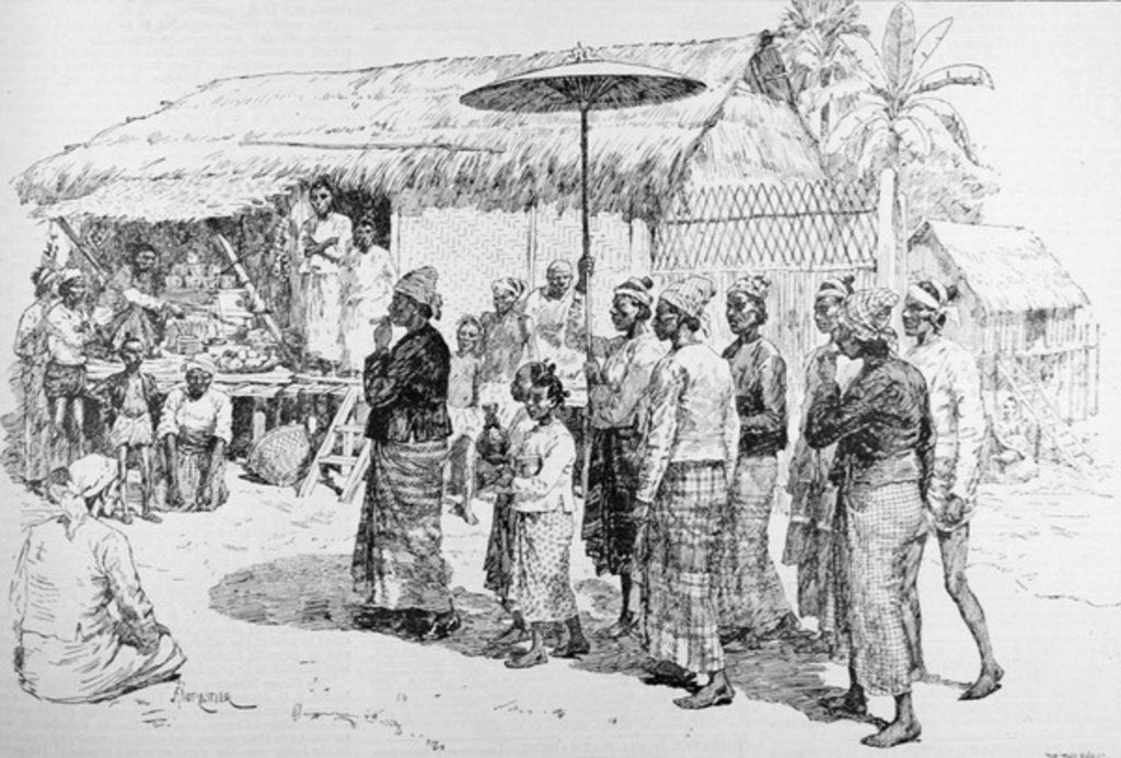 Detail of The Burmah Expedition: The Woon of Burmah on his Way to Visit General Prendergast by English School