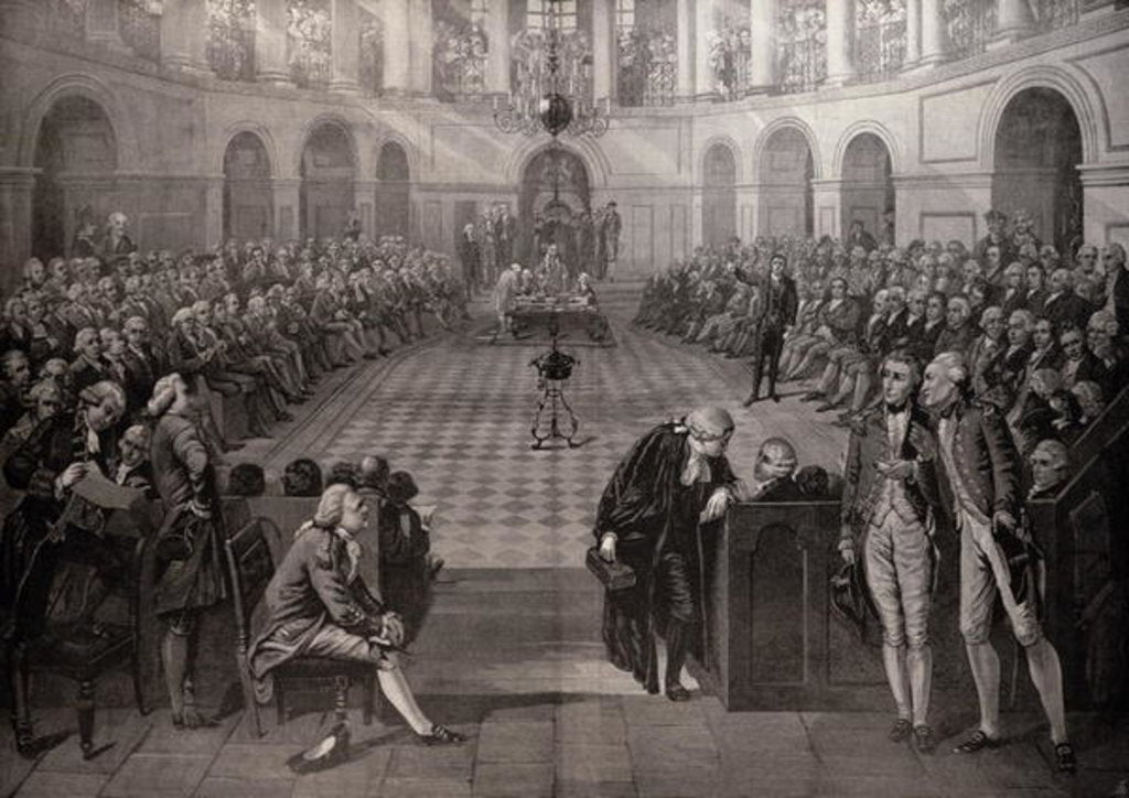 Detail of The Irish House of Commons, AD 1790, College Green, Dublin by Henry and Hayter John Barraud