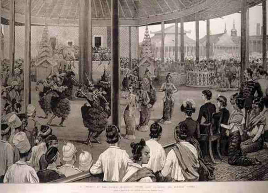 Detail of The British in Burmah: A Pooay at the Palace, Mandalay, Before Lady Dufferin and Burmese Ladies by English School