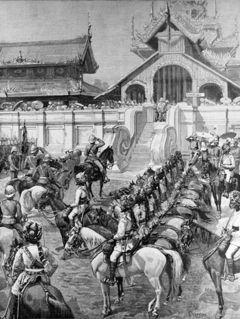 Detail of Our Troops in Burmah: Reception of General F. Roberts in Mandalay at the East Gate of the Palace by Amedee Forestier