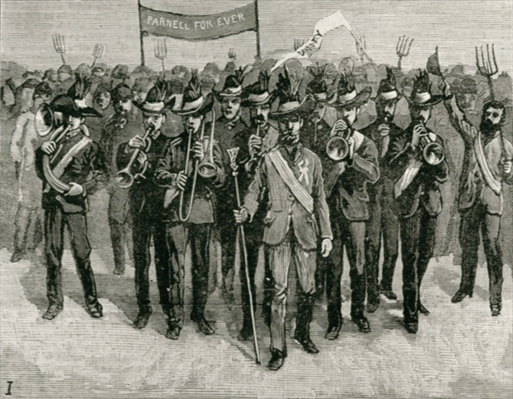 Detail of Demonstration on Mr. Parnell's Estate, Avondale, Wicklow: Mr. Parnell's Brass Band by English School